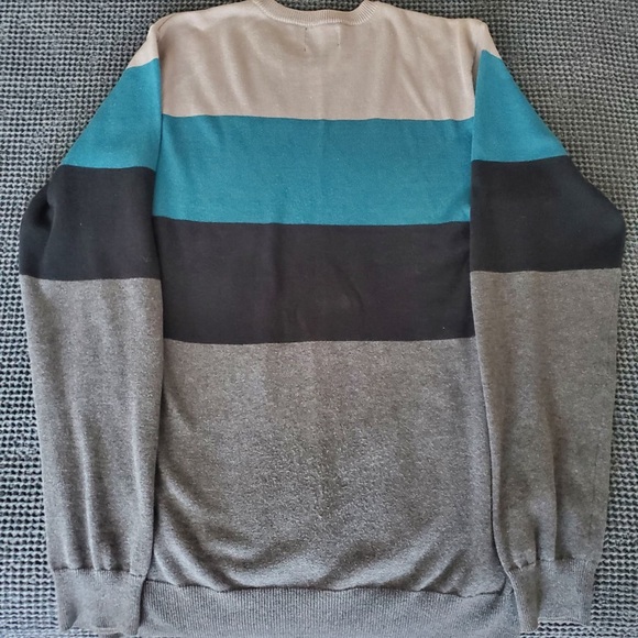 Rip Curl Men's Crewneck Sweater - Teal, Black, Gray - Picture 6 of 6